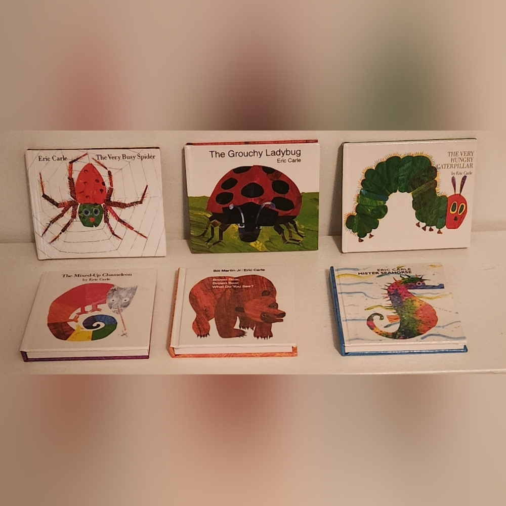Eric Carle Mini Notebooks - 6 - The Grouchy Ladybug,  Brown Bear, Etc.